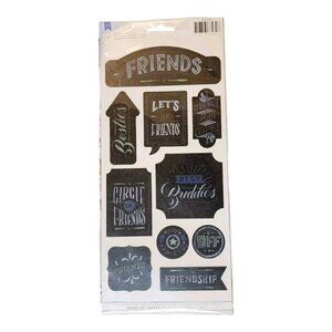 Friendship Friends Buddies Set Chalkboard Stickers Cardmaking & Scrapbooking
